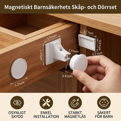 Magnetiskt Barnsäkerhets Skåp- och Dörrset