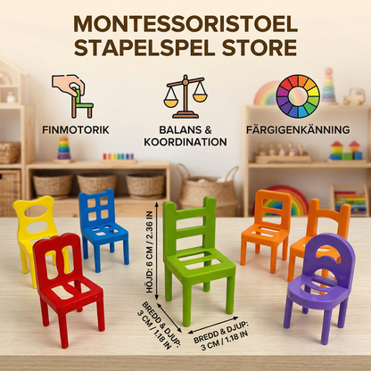 Montessori Stapelspel med Stolar