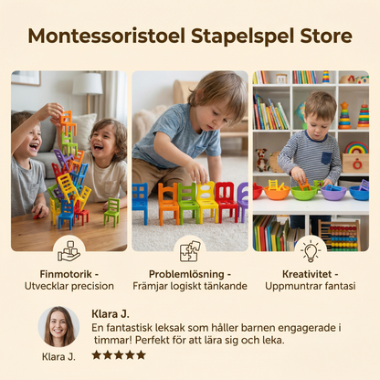 Montessori Stapelspel med Stolar