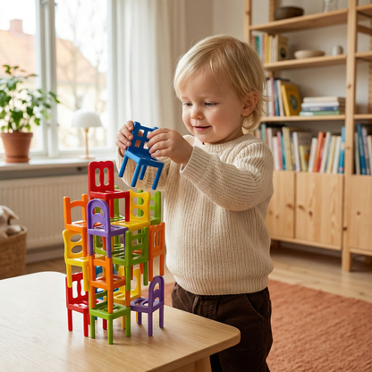 Montessori Stapelspel med Stolar