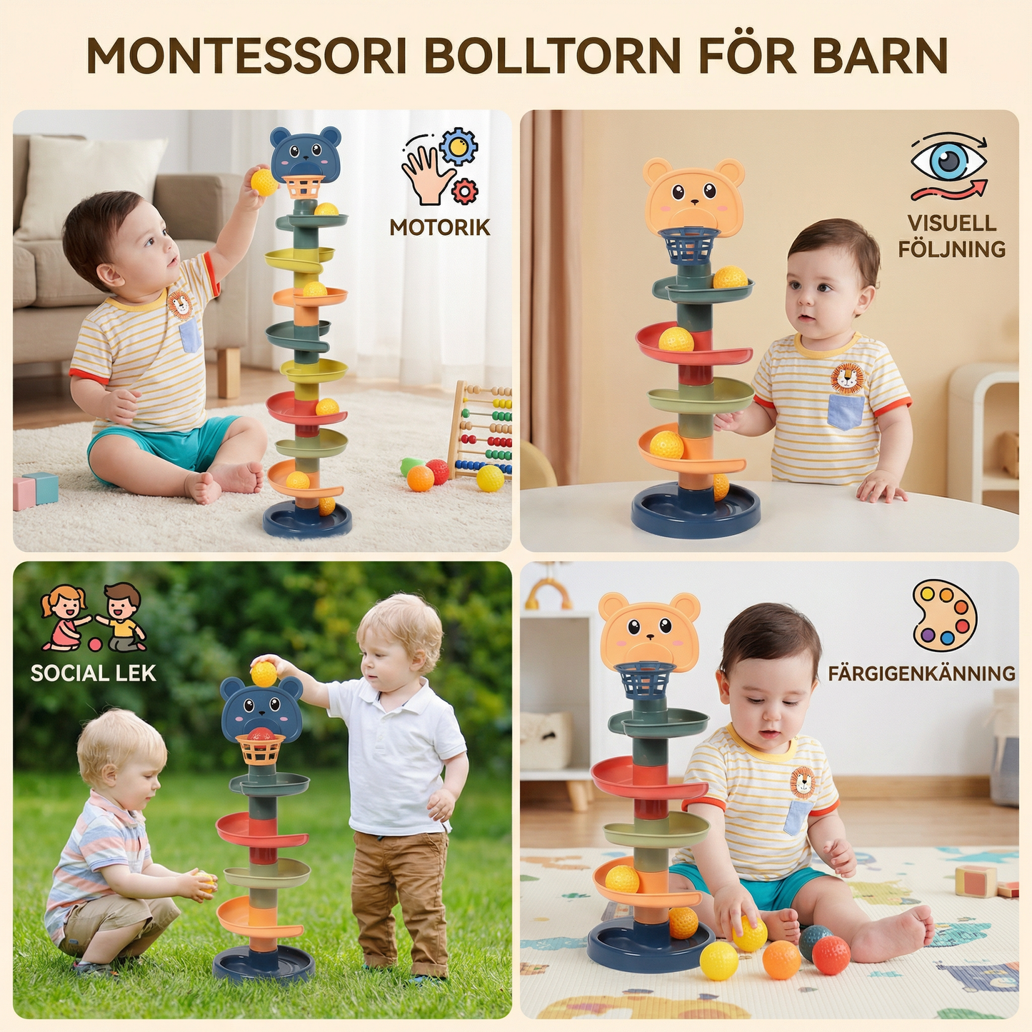 Montessori Bolltorn för Barn