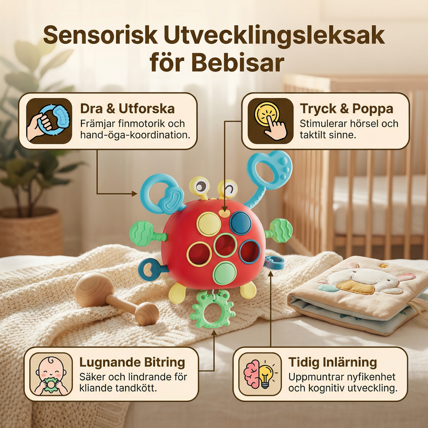 Leksak för Sensorisk Utveckling för Bebisar