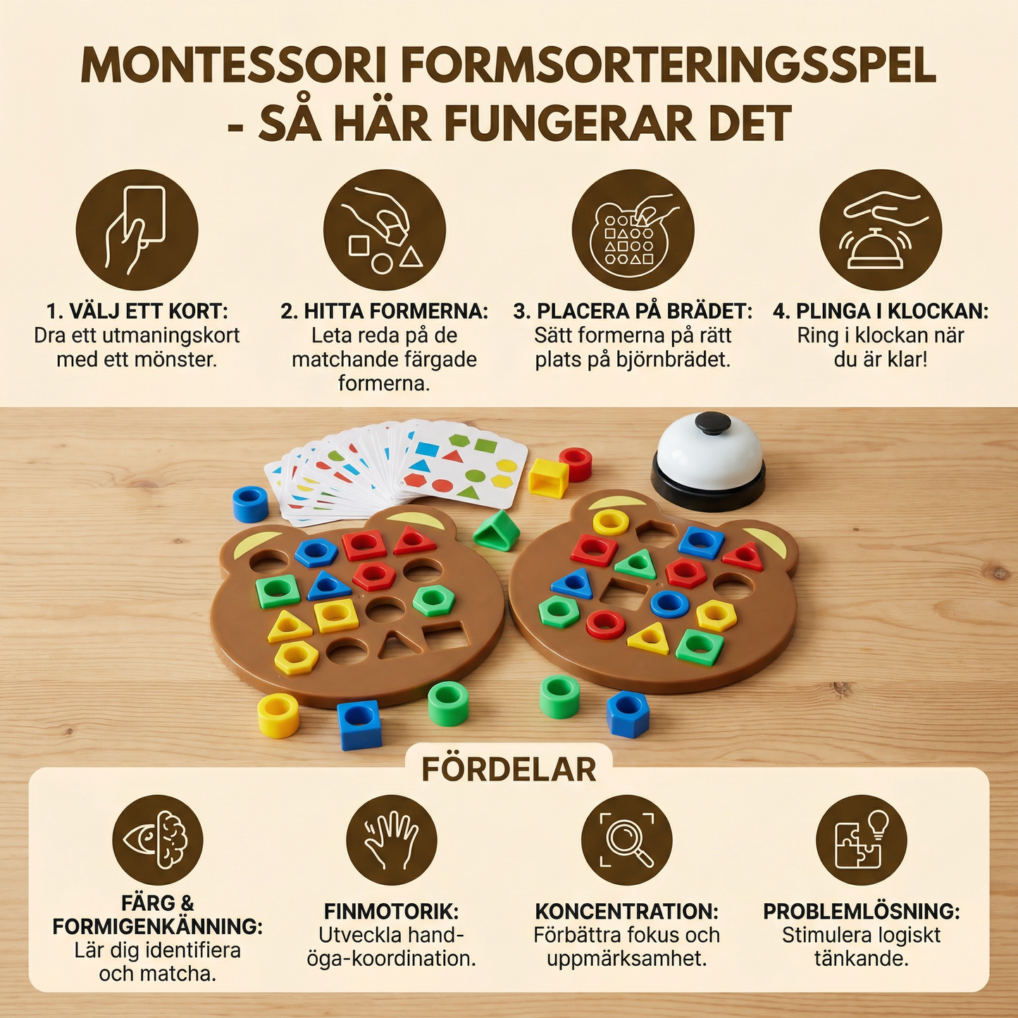 Montessori Formsorteringsspel