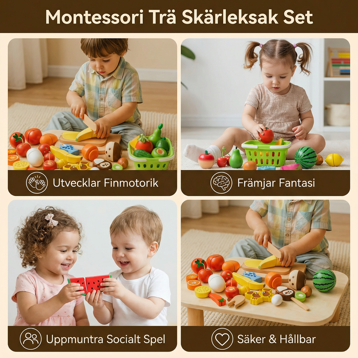 Montessori Träskärnings-Lekset