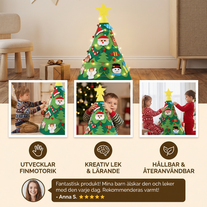 Montessori 3D Filtjulgran Med Magiska Ljusslingor