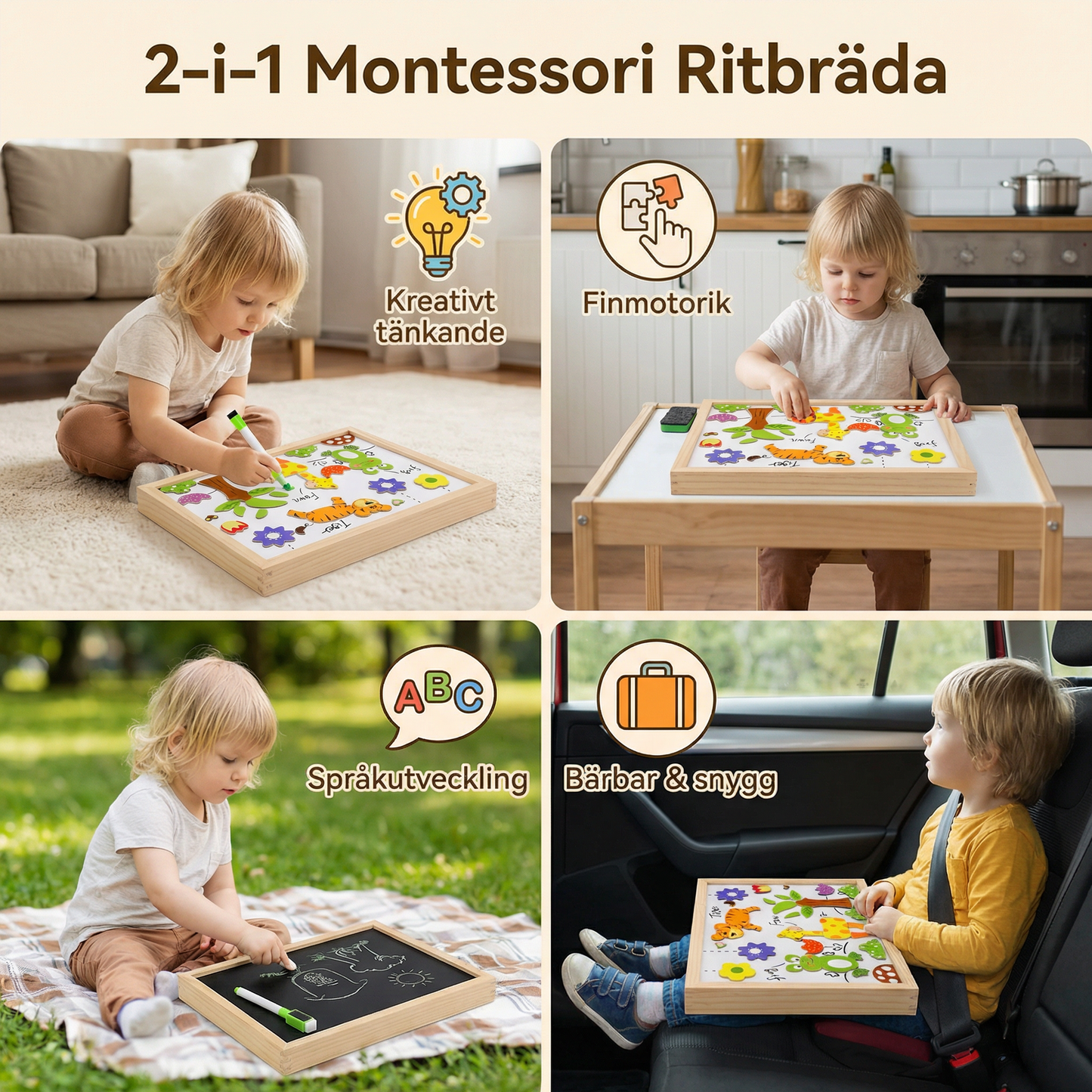 2-i-1 Montessori Ritbräda