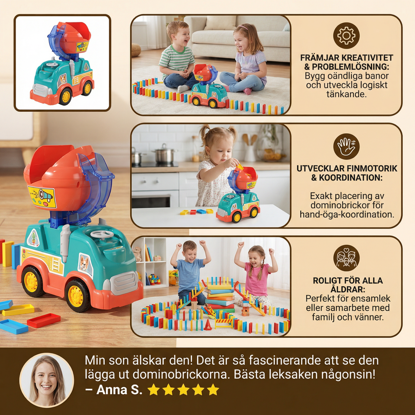 Domino Lastbil – Montessori Domino Lastbil