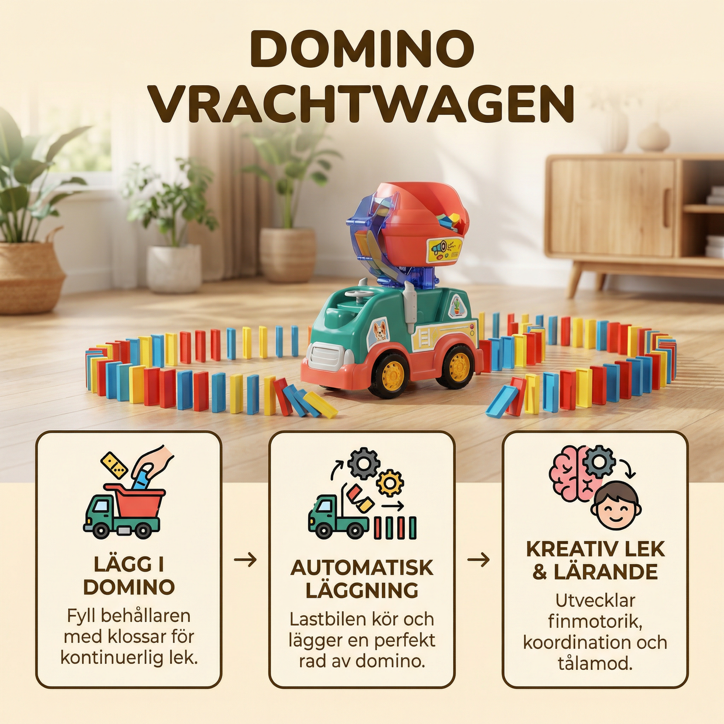 Domino Lastbil – Montessori Domino Lastbil