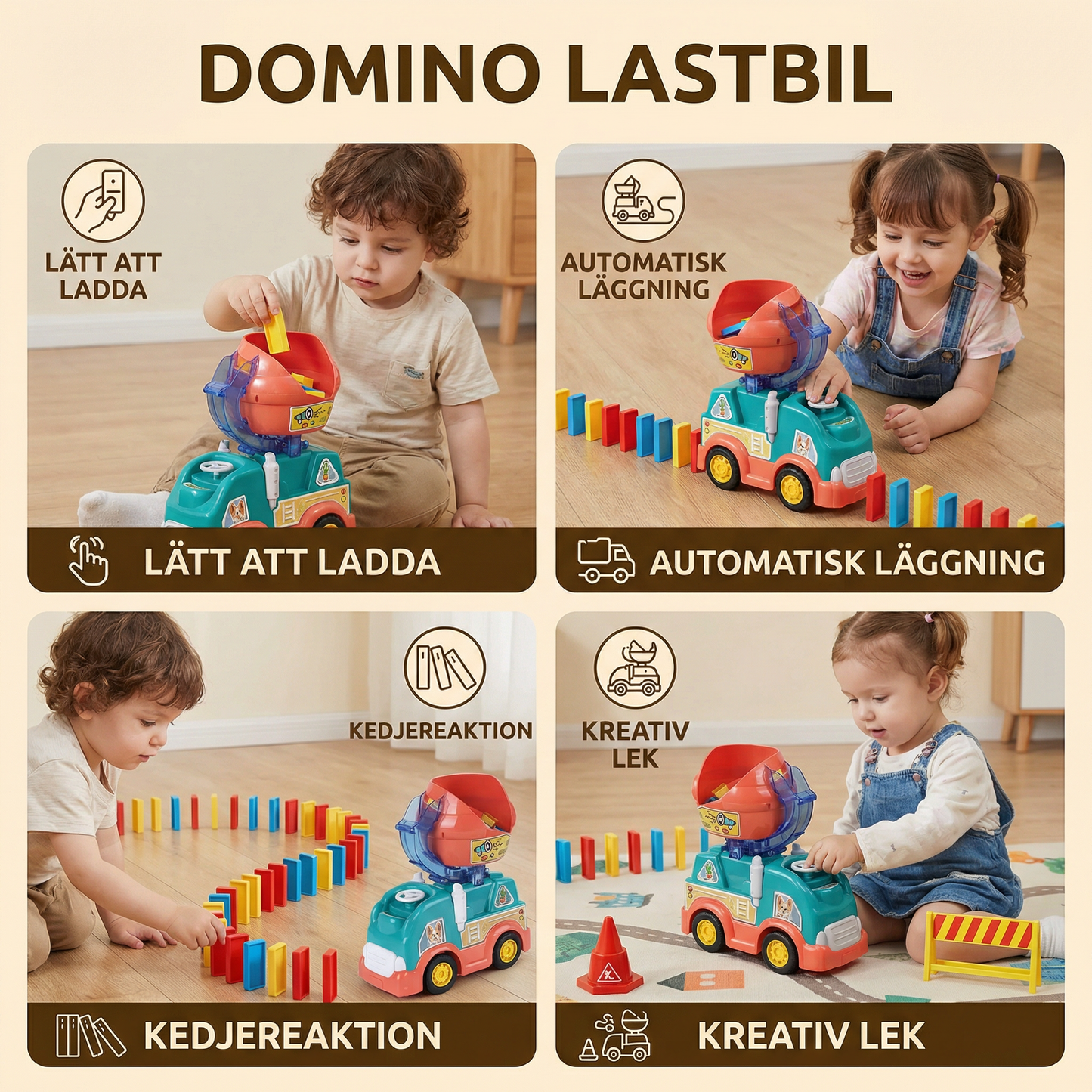 Domino Lastbil – Montessori Domino Lastbil