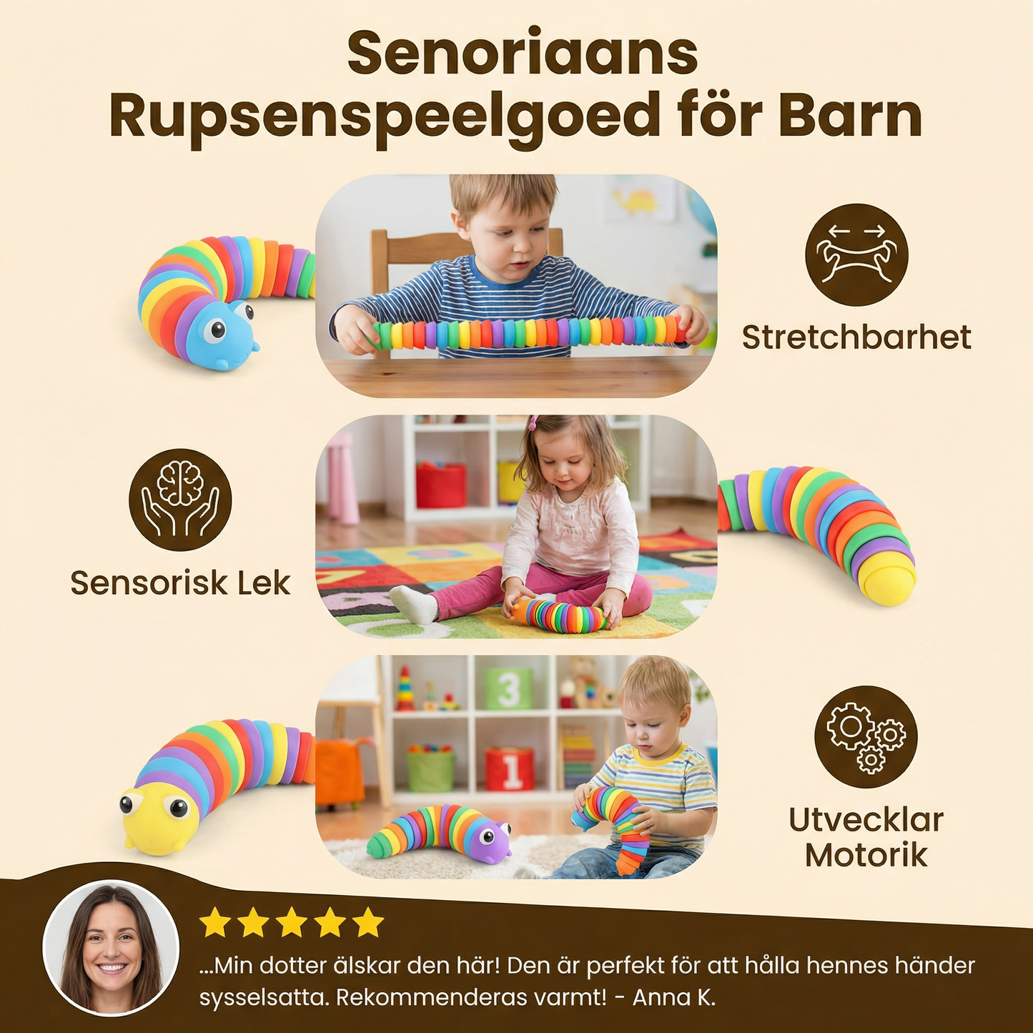 Senoriaans Rupsenspeelgoed voor Kinderen