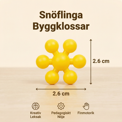 Snöflinga byggklossar för barn | Kreativ 3D-pusselleksak för pedagogiskt nöje och finmotorik