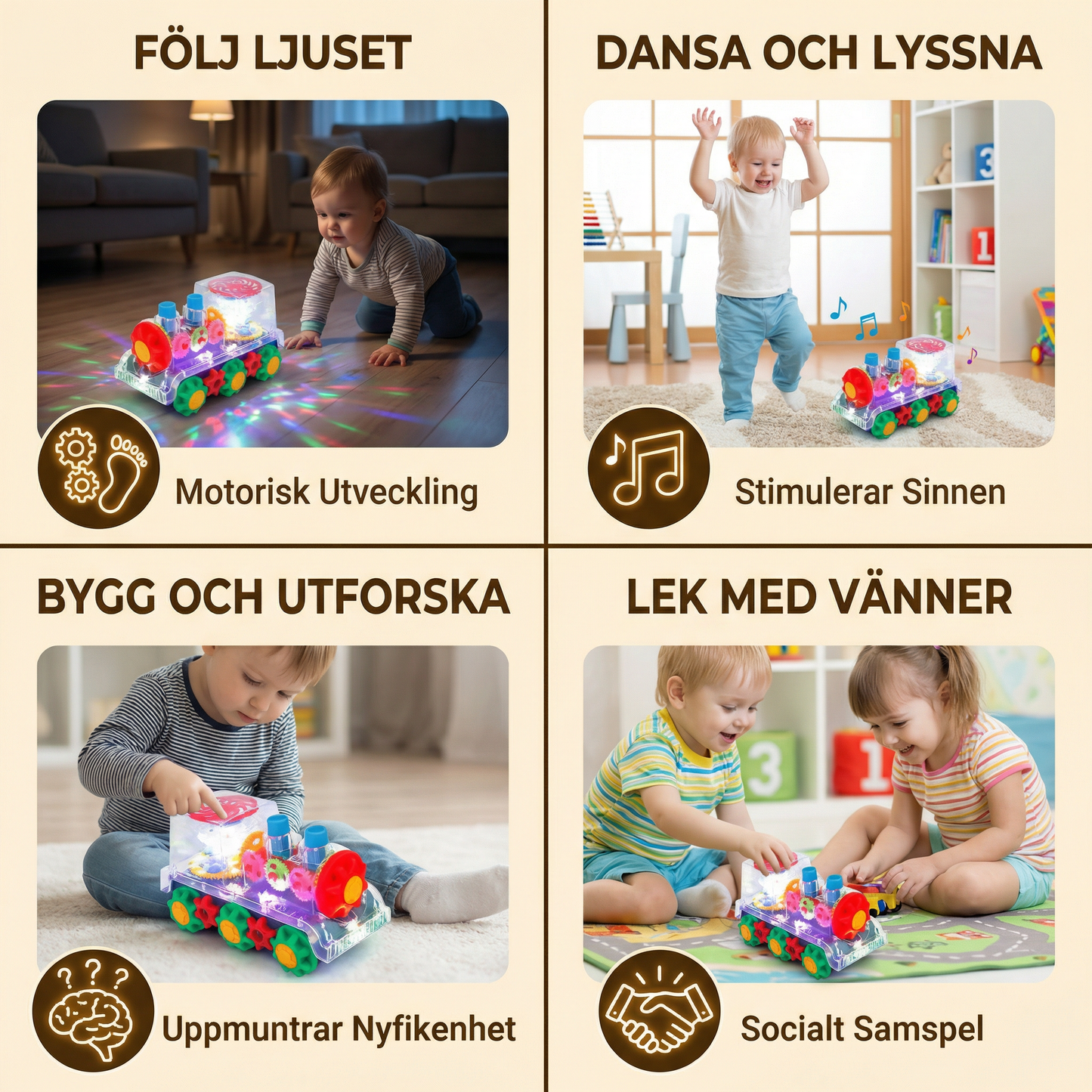 Dansande och Lysande Musiktåglokomotiv