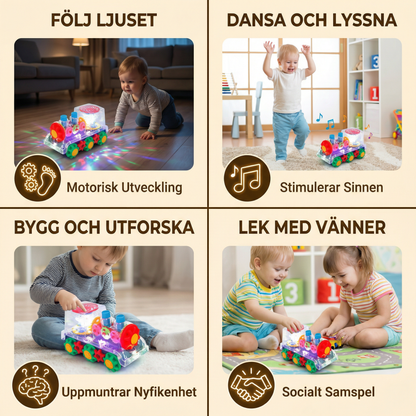 Dansande och Lysande Musiktåglokomotiv