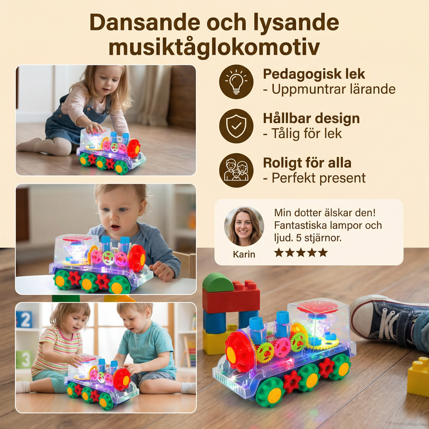 Dansande och Lysande Musiktåglokomotiv