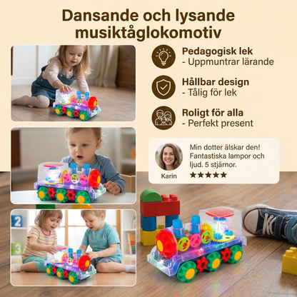 Dansande och Lysande Musiktåglokomotiv