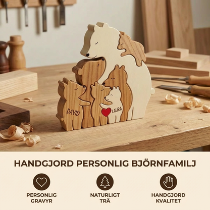 Handgjord personlig björnfamilj
