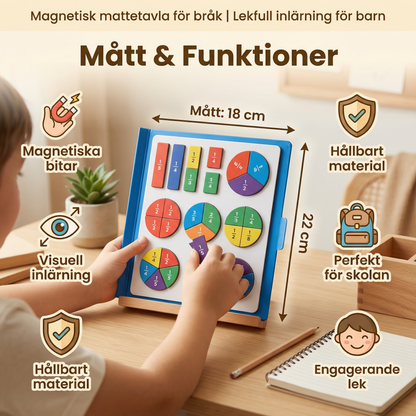 Magnetisk mattetavla för bråk | Lekfull inlärning för barn